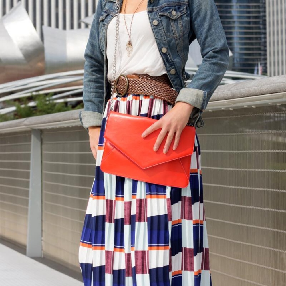 Bobbi Chicago - Orange Red LOGAN Crossbody Bag